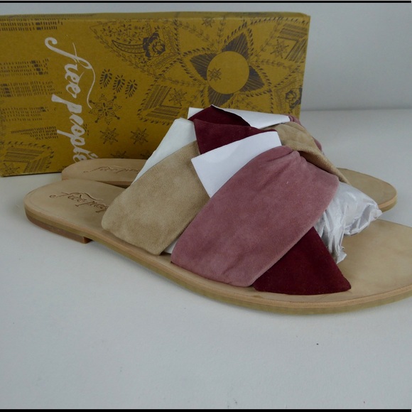 Free People Rio Vista Suede Leather Slide Sandals - Picture 3 of 6